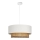 Suspension sur cordon NATIA 1xE27/60W/230V blanche/marron