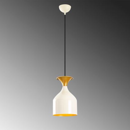 Suspension sur cordon SIVANI 1xE27/40W/230V blanche/cuivrée