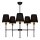 Suspension sur tige MADELA 5xE14/40W/230V noire