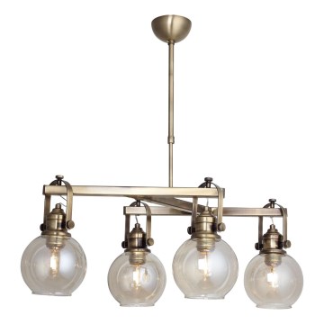 Suspension sur tige POLINO 4xE27/40W/230V bronze