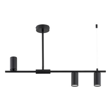 Suspension sur tige URANOS 3xGU10/10W/230V noire