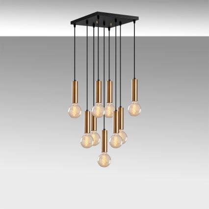 Suspension TEMPO sur câble 9xE27/40W/230V, finition dorée