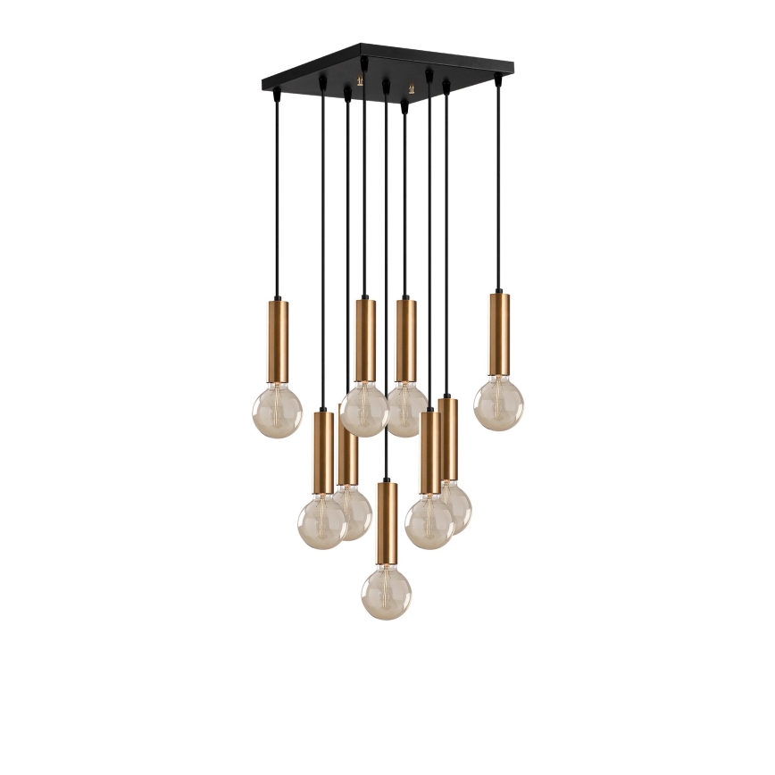 Suspension TEMPO sur câble 9xE27/40W/230V, finition dorée