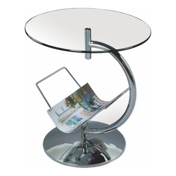 Table basse ALMA 50x45 cm chrome brillant