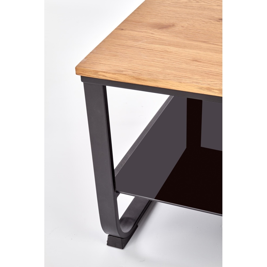 Table basse ARTIGA 45 x 105 cm noir/beige