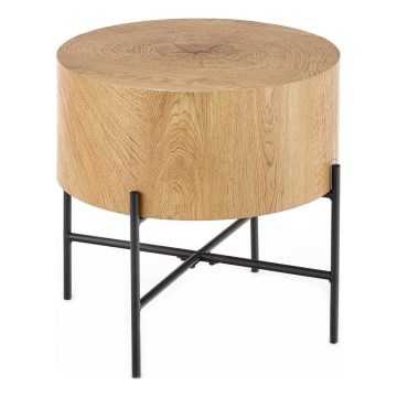 Table basse BROOKLYN 45x45 cm noir/beige