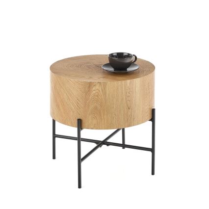 Table basse BROOKLYN 45x45 cm noir/beige