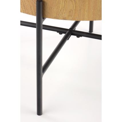 Table basse BROOKLYN 45x45 cm noir/beige