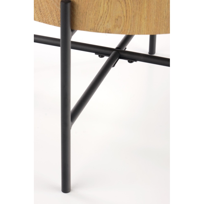 Table basse BROOKLYN 45x45 cm noir/beige