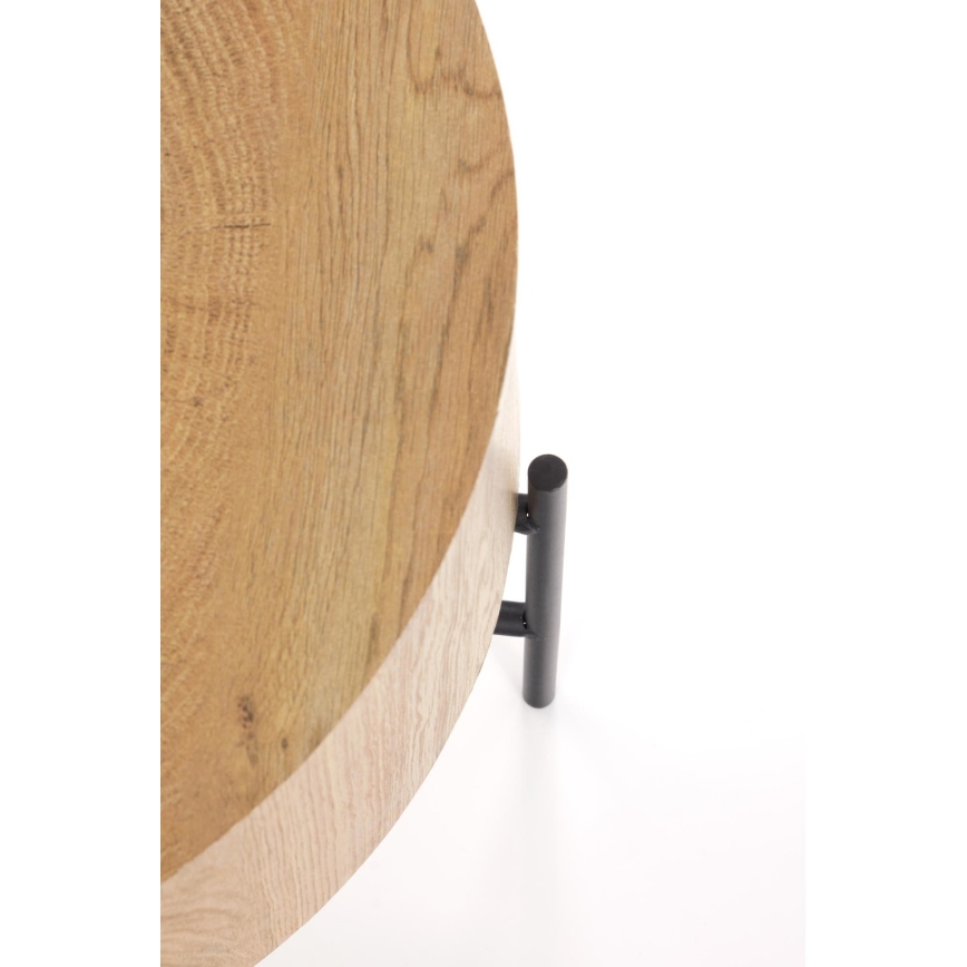 Table basse BROOKLYN 45x45 cm noir/beige