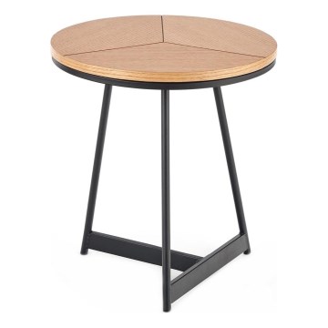 Table basse CARIDA 49x45 cm noir/chêne