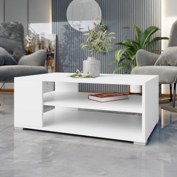 Table basse GIMREN 40 x 100 cm blanche