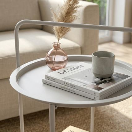 Table basse HAGE 50x66 cm blanche