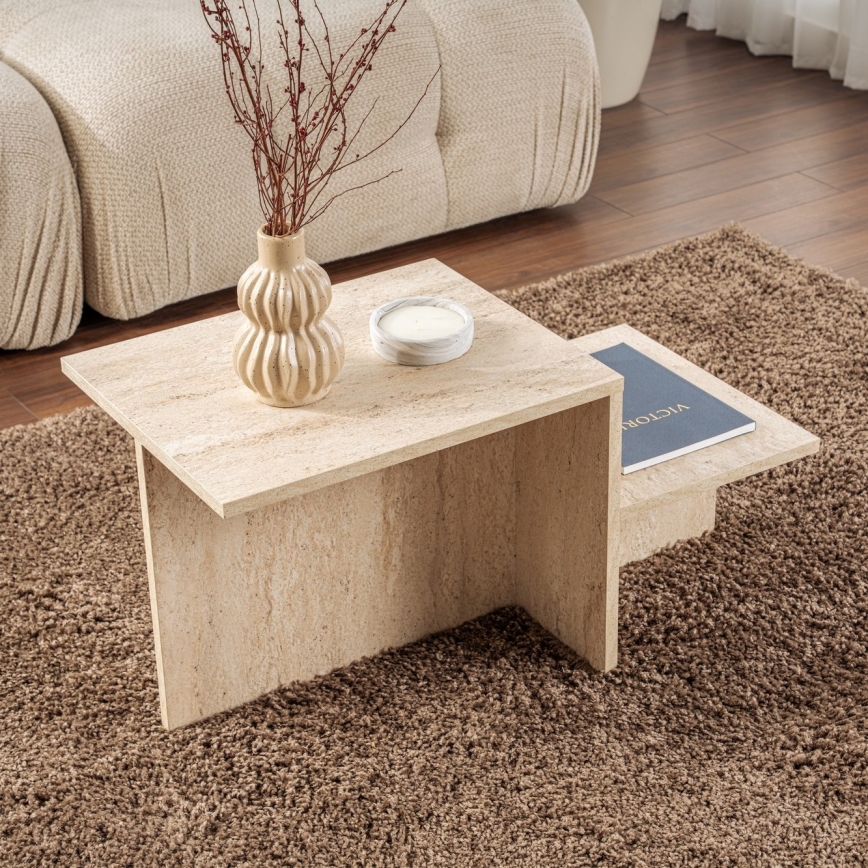 Table basse HARMONY 40x80 cm beige