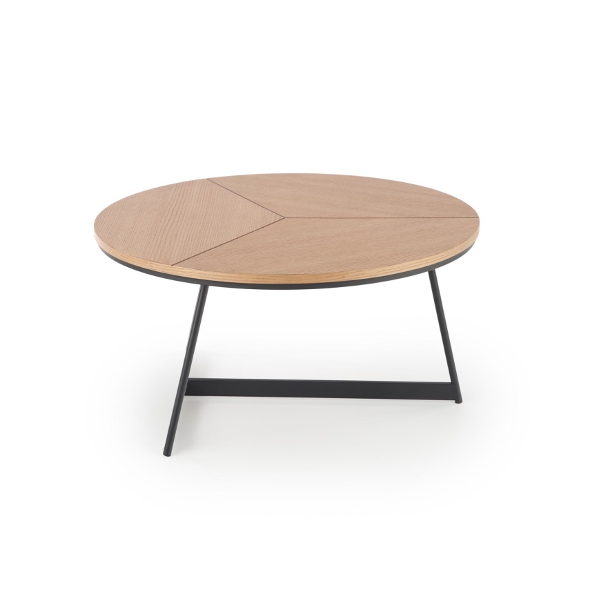 Table basse KARIDA 41x80 cm beige/noir