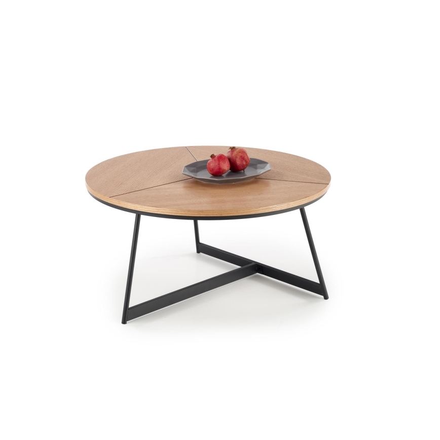 Table basse KARIDA 41x80 cm beige/noir