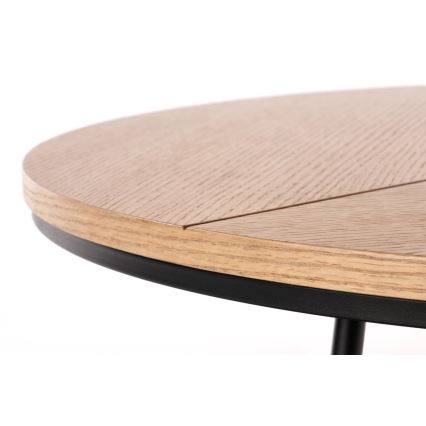 Table basse KARIDA 41x80 cm beige/noir