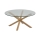 Table basse LUCA 82 cm verre transparent/chêne