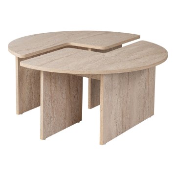Table basse LUVIA décor marbre beige