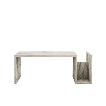 Table basse MONEL, décor marbre gris