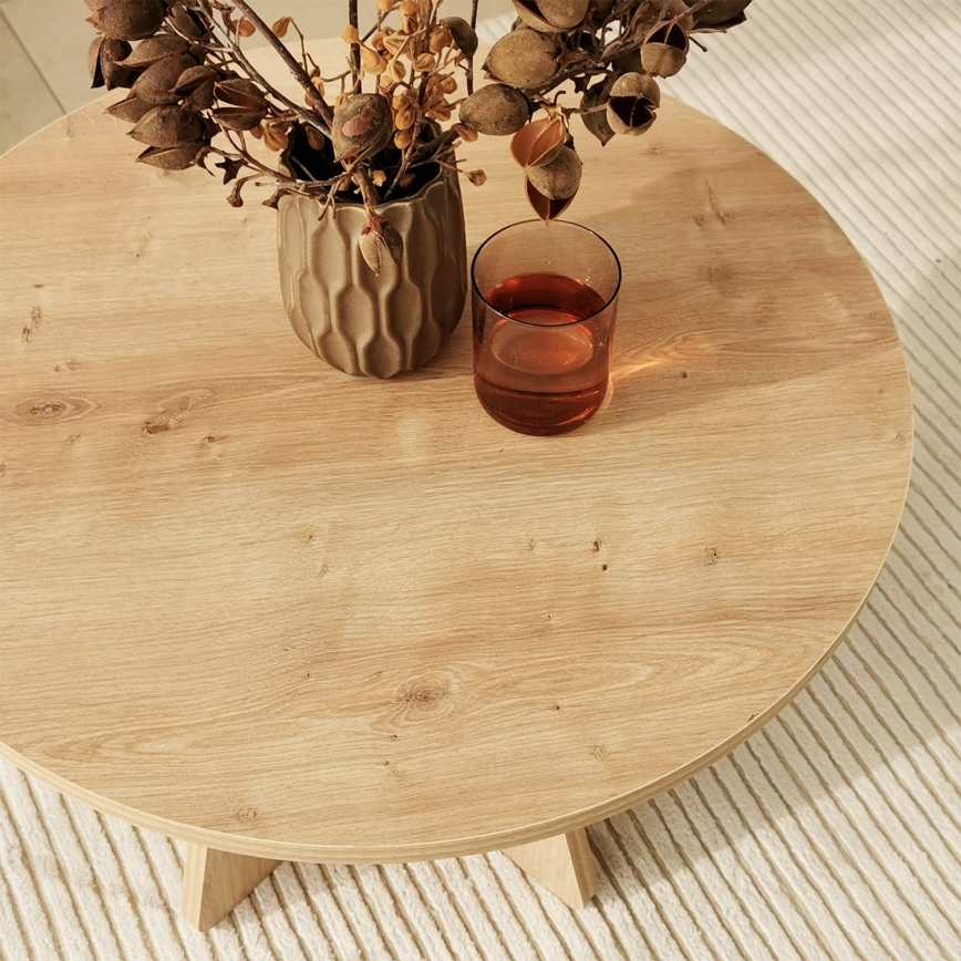 Table basse MUSHROOM 40x60 cm chêne saphir