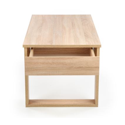 Table basse avec tiroirs NEA 52x110 cm beige/chêne sonoma