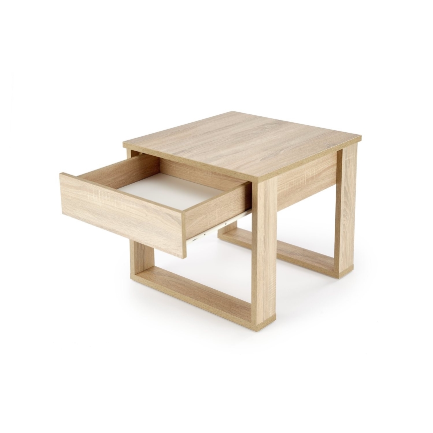 Table basse avec tiroir NEA 52x60 cm chêne sonoma