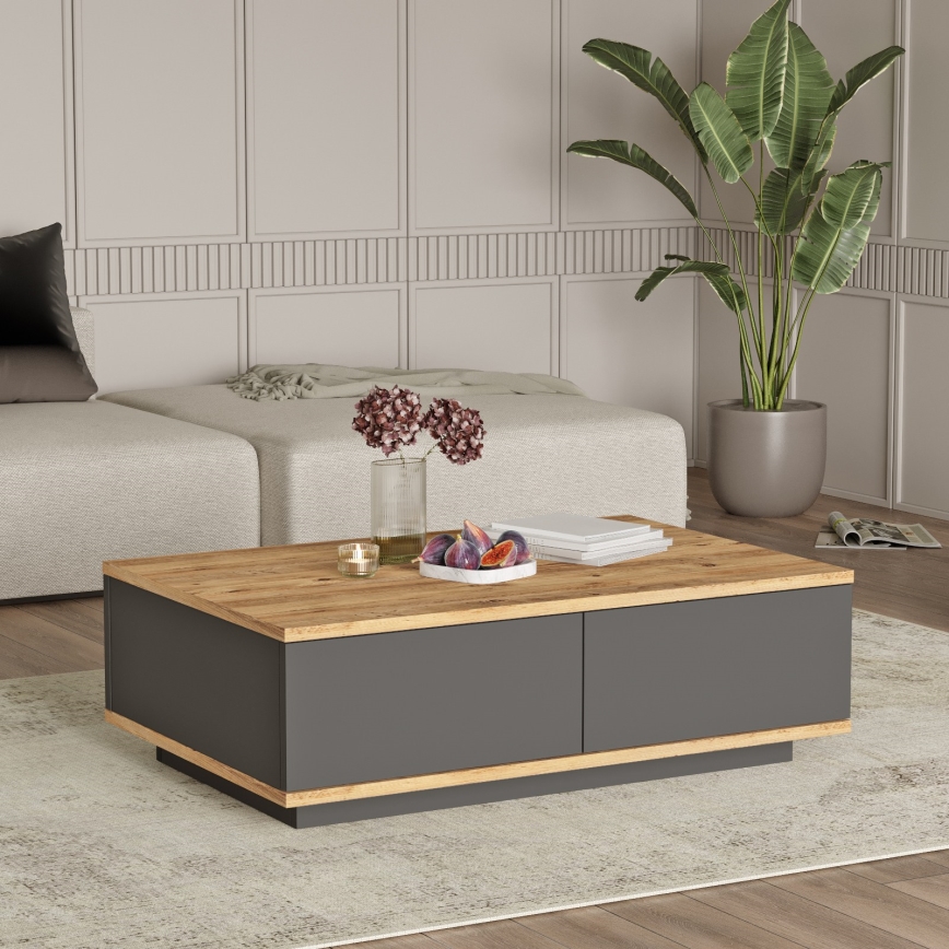 Table basse NEL pin/anthracite