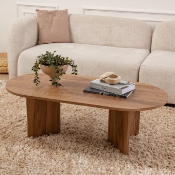 Table basse OVAL 60x120 cm marron