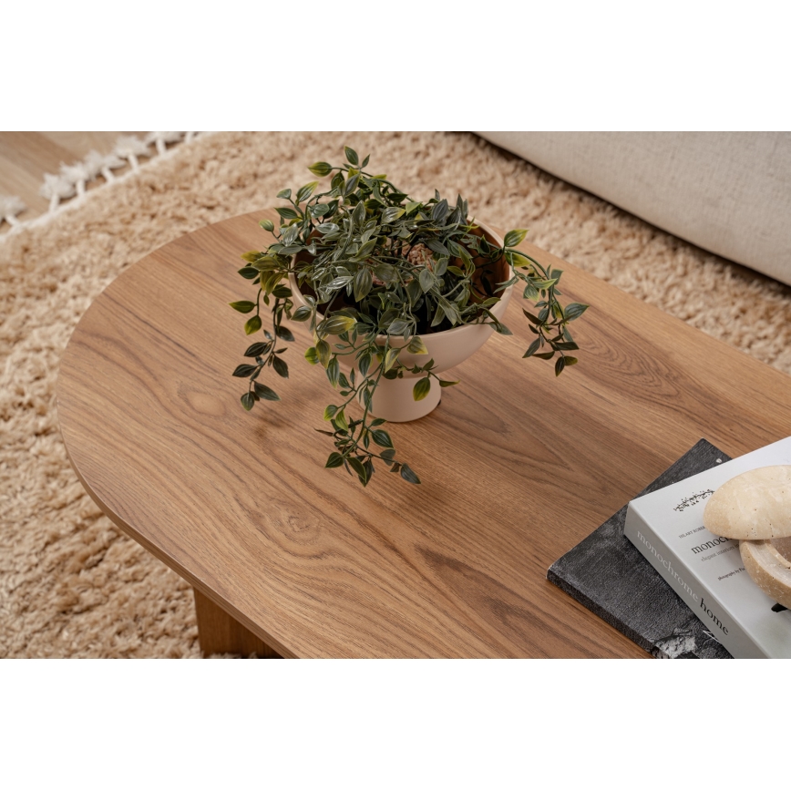 Table basse OVAL 60x120 cm marron