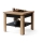 Table basse pliable avec étagère LIA chêne/noir