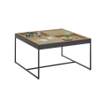 Table basse PULSE 83x83 cm chêne/noir