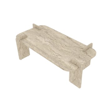 Table basse PURO 120 x 60 cm travertin