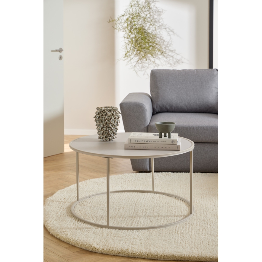 Table basse SARON Ø 80 cm grise