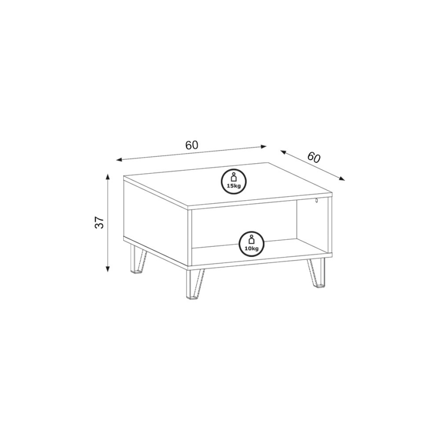 Table basse SULA chêne craft