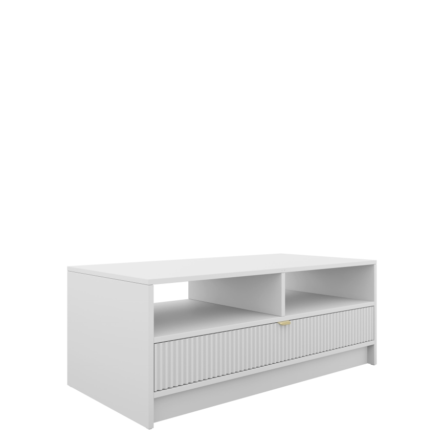 Table basse TIRENO 100x40 cm blanche