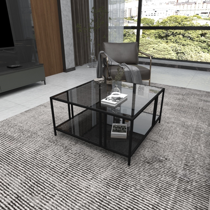 Table basse URANUS 40x80 cm noir