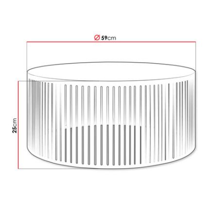 Table basse VELEDE 25x58,5 cm blanc