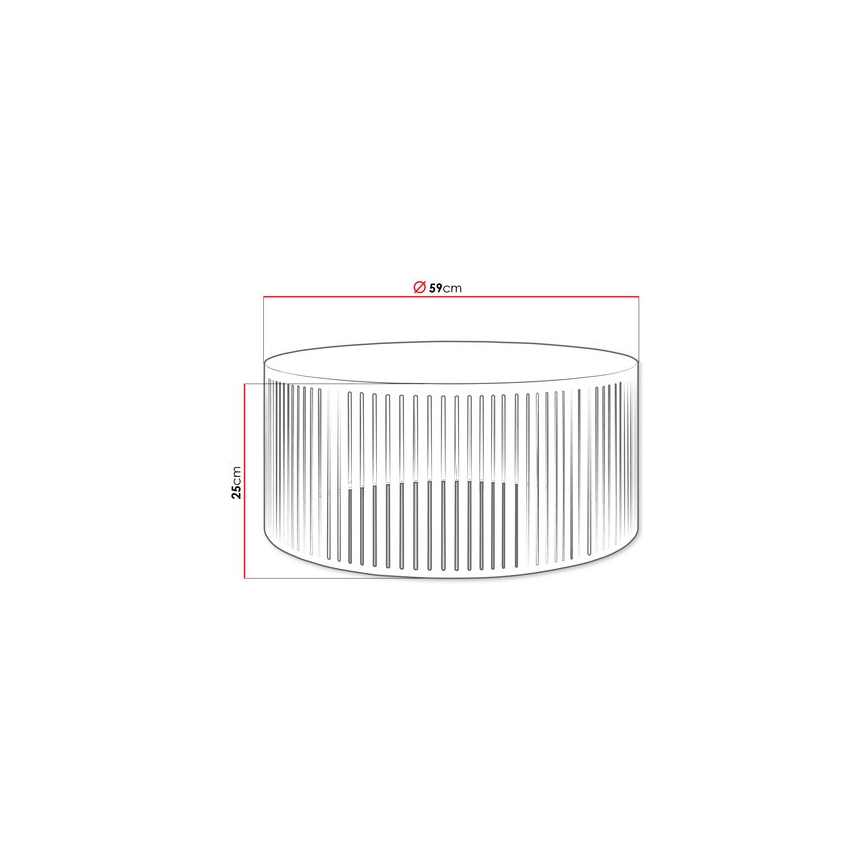 Table basse VELEDE 25x58,5 cm blanc