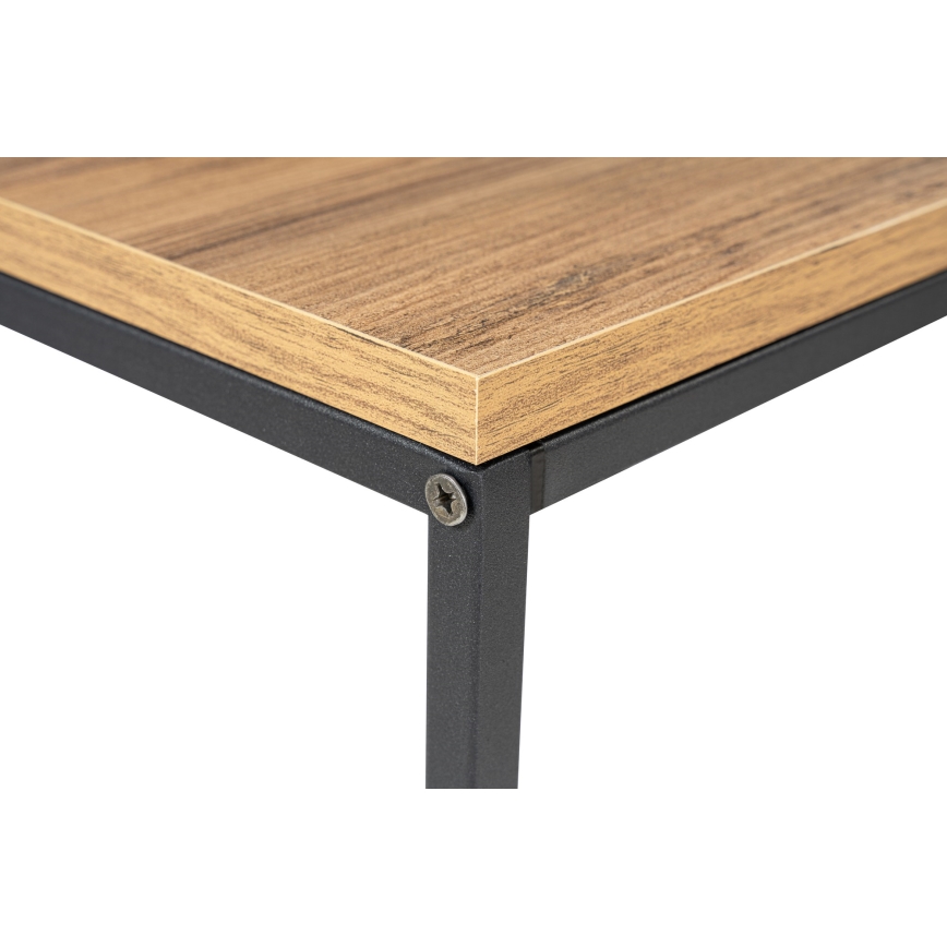 Table console CANVAS 80x100 cm pin atlantic/noir