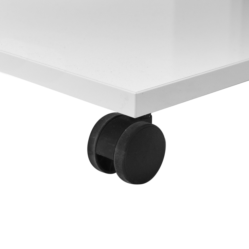 Table d'appoint 65x35 cm blanc
