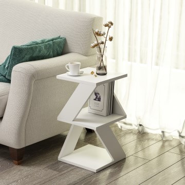 Table d'appoint ALBENI 50x30 cm blanc