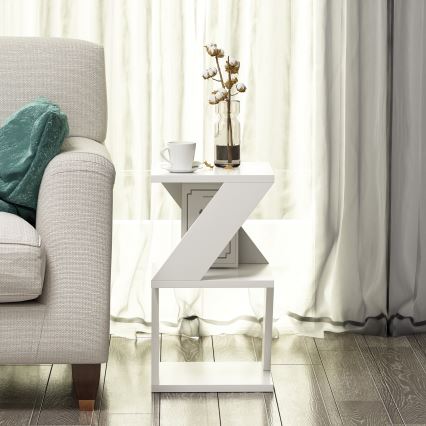 Table d'appoint ALBENI 50x30 cm blanc