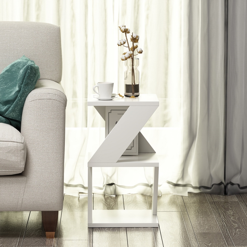 Table d'appoint ALBENI 50x30 cm blanc