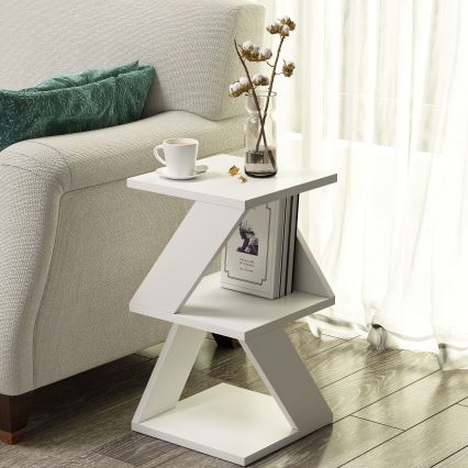 Table d'appoint ALBENI 50x30 cm blanc