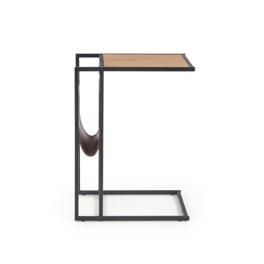 Table d'appoint COMPACT 65x47 cm noir/marron