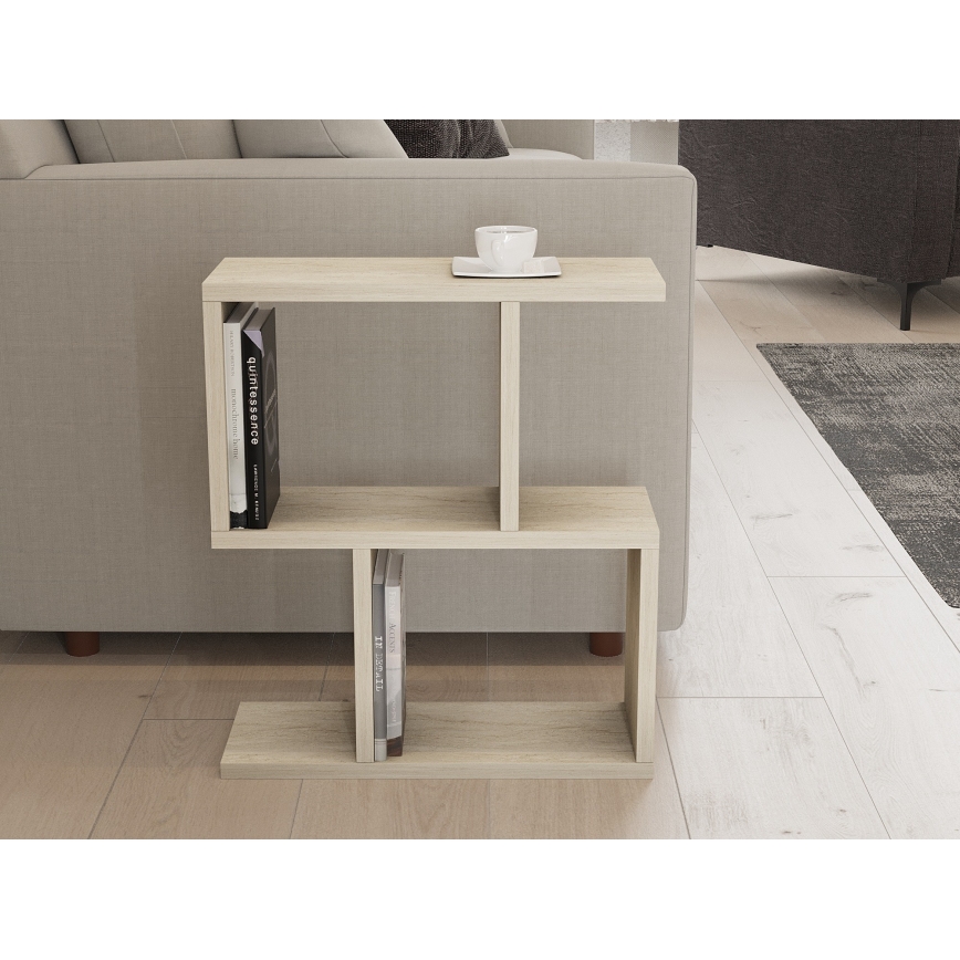 Table d'appoint CROS 45x17 cm décor marbre/beige