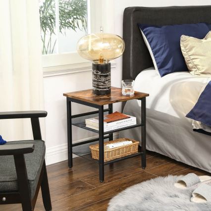 Table d'appoint ELDUR marron/noir