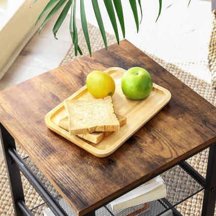 Table d'appoint ELDUR marron/noir