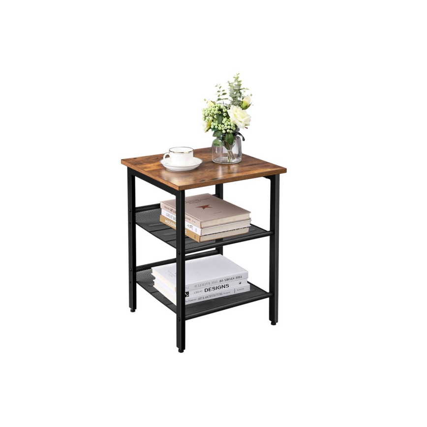 Table d'appoint ELDUR marron/noir
